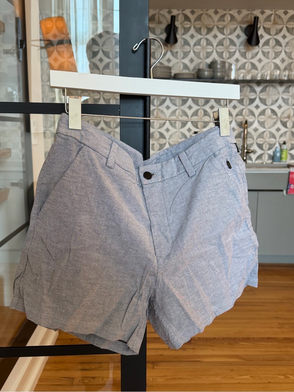 lululemon athletica Light Gray Men's Flat-Front Shorts